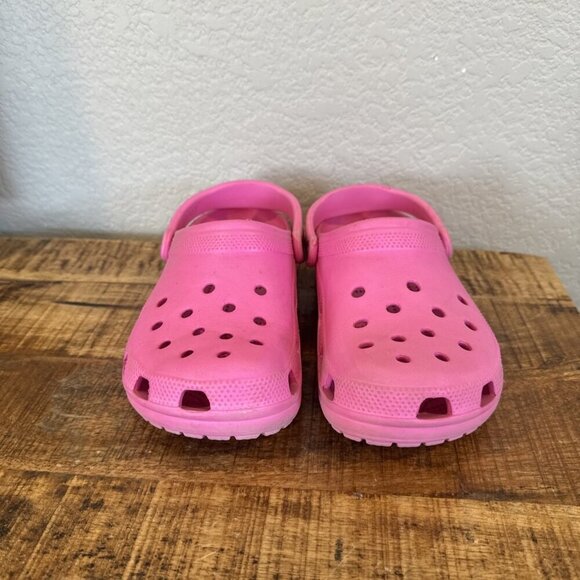 Crocs Classic Clops Unisex Pink Comfortable Slip On Sandals Size 11 Women/Men 9 - Picture 2 of 10